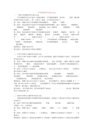 半导体型号命名方法