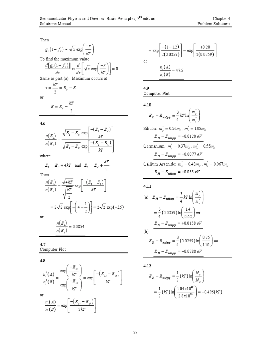 半导体物理与器件第三版(尼曼)04章答案_第2页