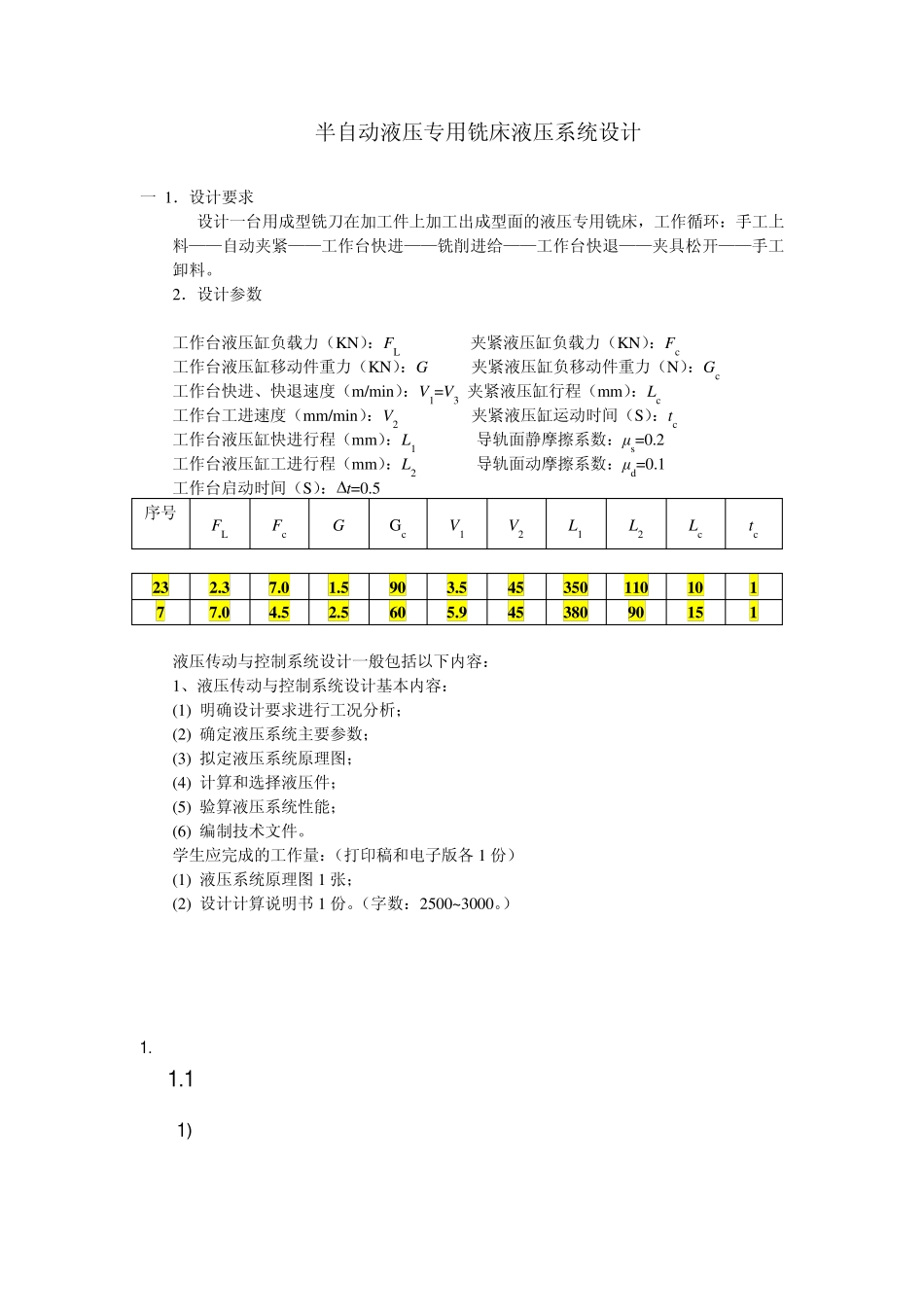 半自动液压专用铣床液压系统设计_第1页