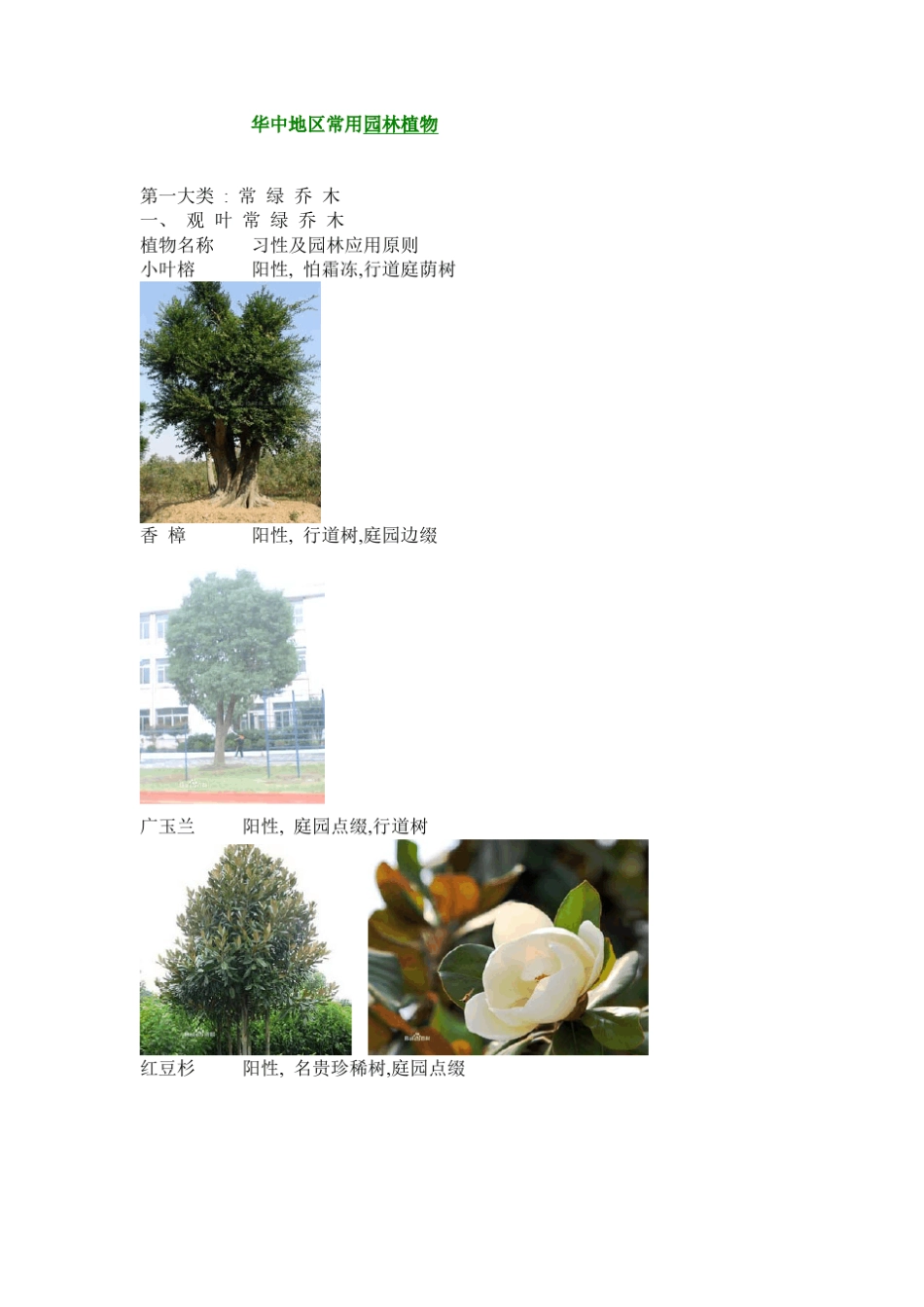 华中地区常用园林植物及图例_第1页