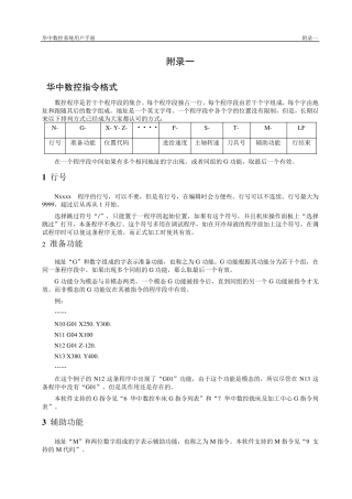 华中数控指令代码