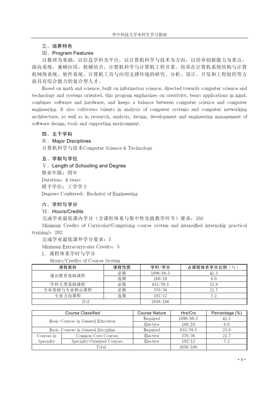 华中科技大学计算机科学与技术本科人才培养计划_第2页