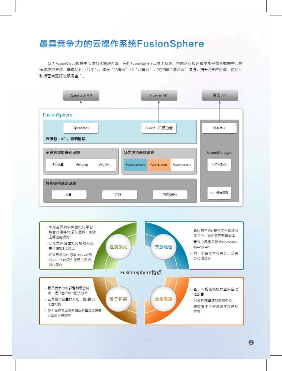 华为FusionSphere3.1数据中心虚拟化的最佳平台彩页_第3页