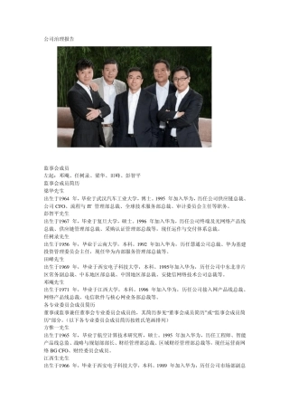 华为公司治理报告