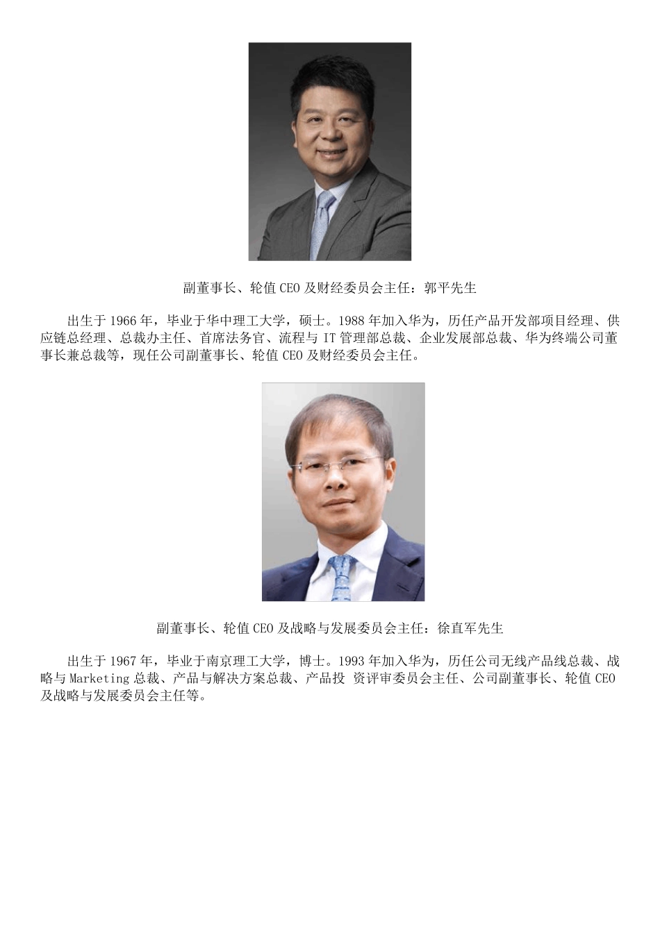 华为公司治理及高管信息_第3页