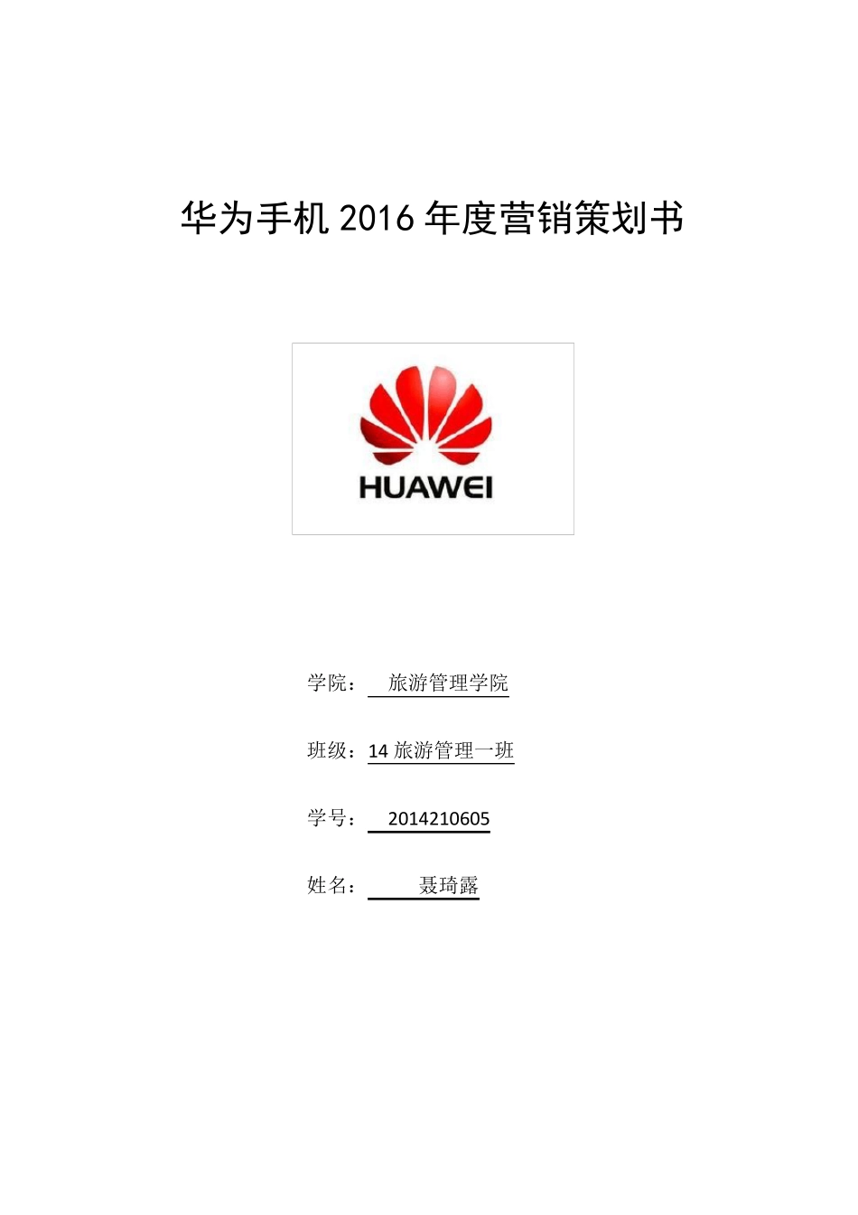 华为手机品牌营销方案_第1页