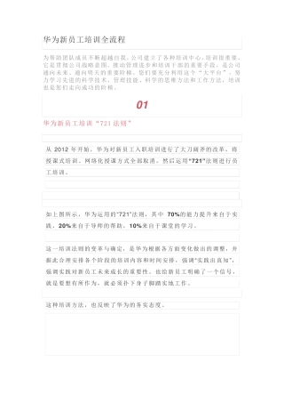华为新员工培训全流程