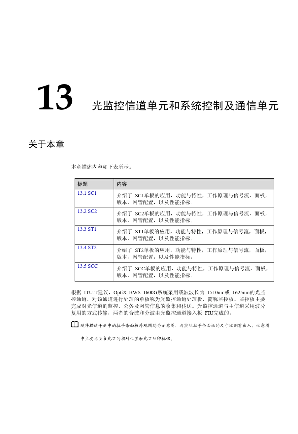 华为波分技术光监控信道单元_第1页