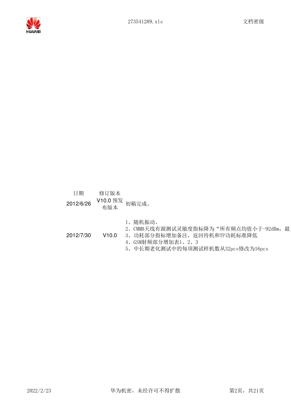 华为终端合作手机硬件测试标准V10.5正式版本(2015.1.5)_第2页