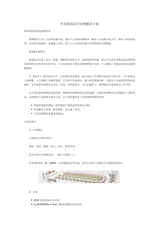 华为视讯综合组网解决方案