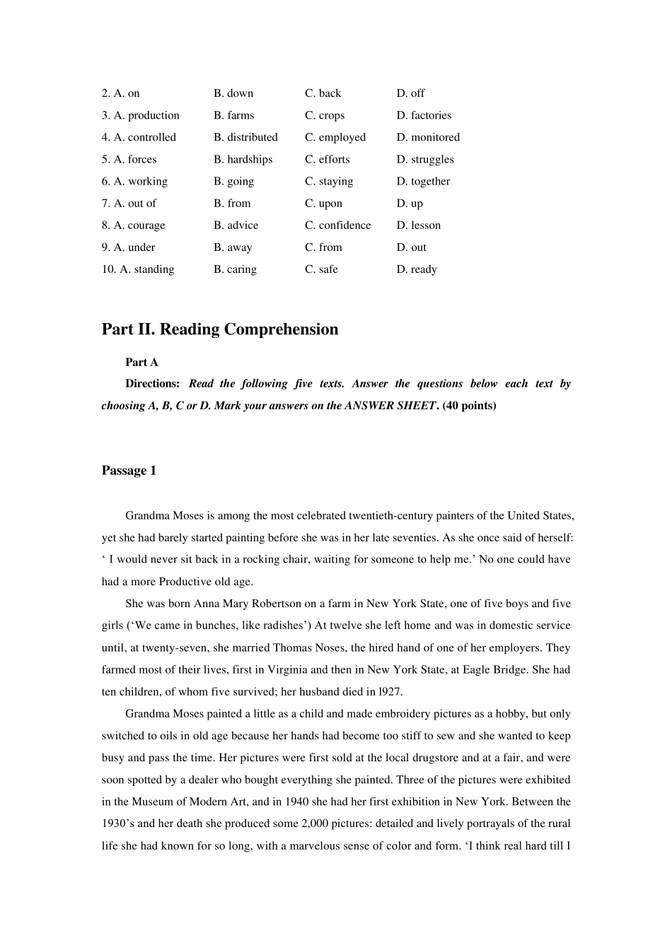 华南理工大学博士入学考试英语题样_第3页