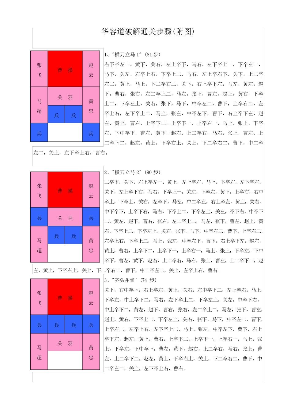 华容道24局最佳解法_第1页