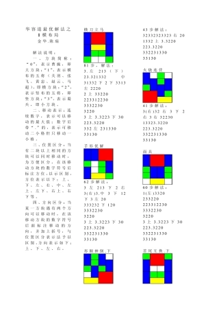 华容道最优解法之1横布局