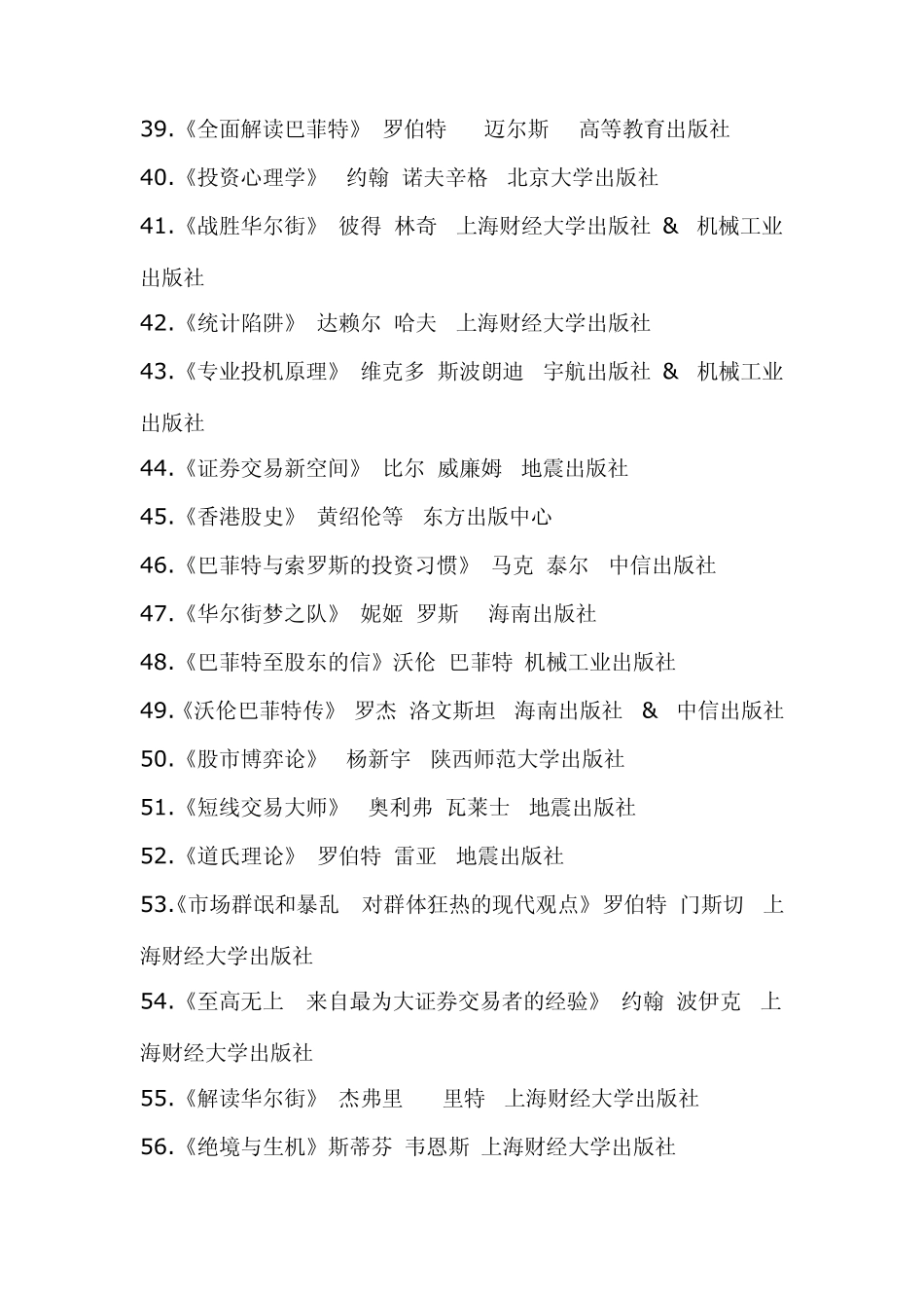 华尔街投资必读书籍100部_第3页