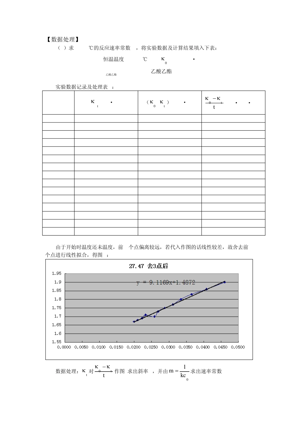 华师物化实验报告电导法测定乙酸乙酯皂化反应的速率常数_第3页