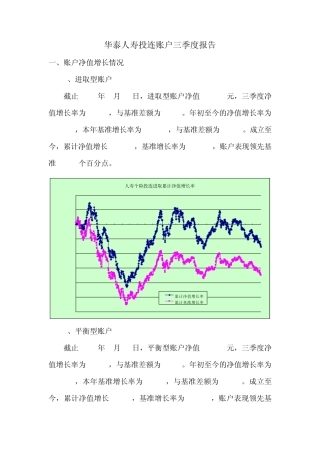 华泰人寿投连账户月报