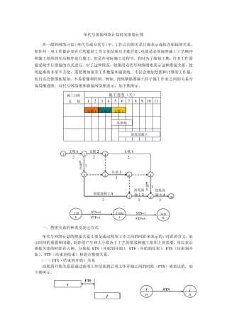 单代号搭接网络计划时间参数计算