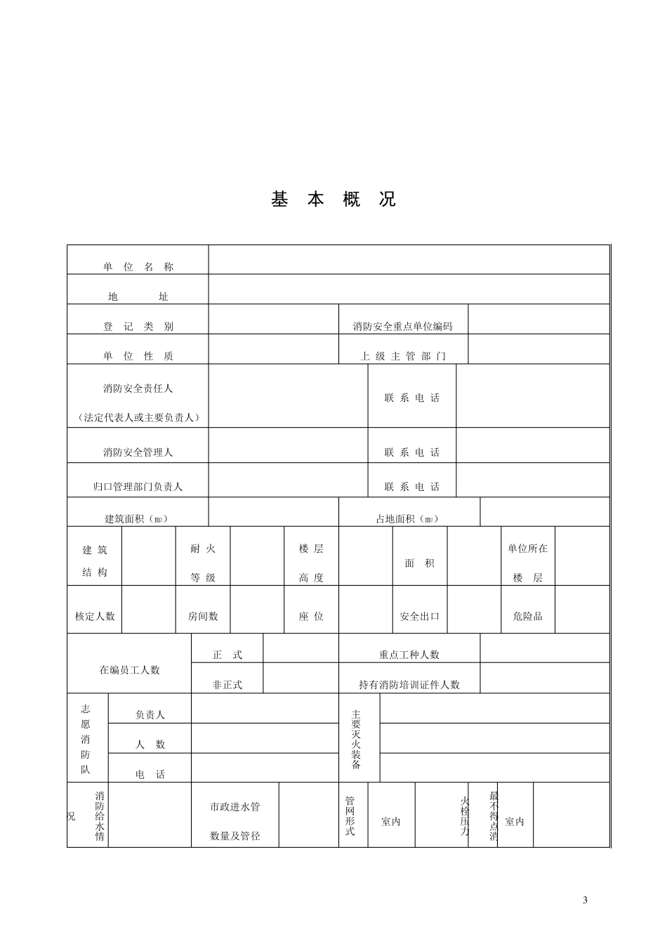 单位基本概况和消防安全重点部位_第3页