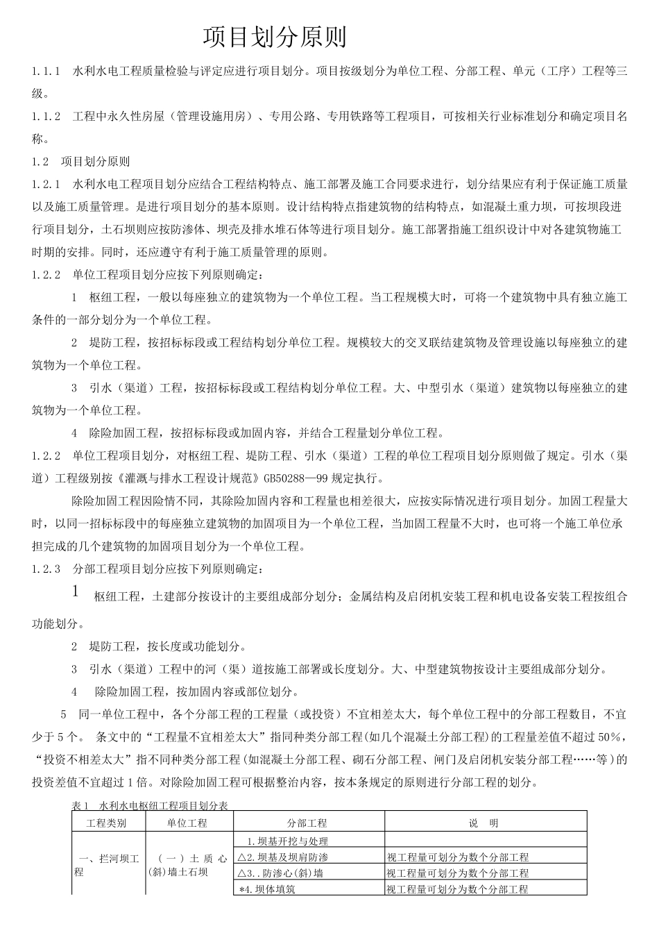 单元工程项目划分原则_第1页
