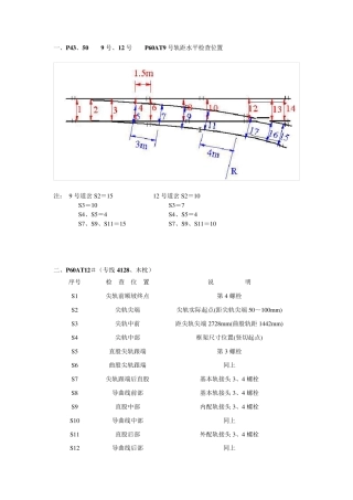 单开道岔检查位置
