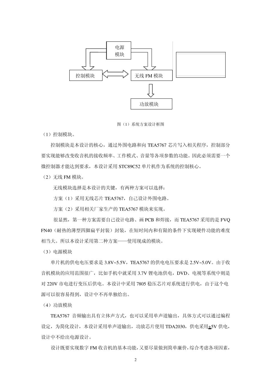 单片机AT89C52的FM收音机设计_第2页