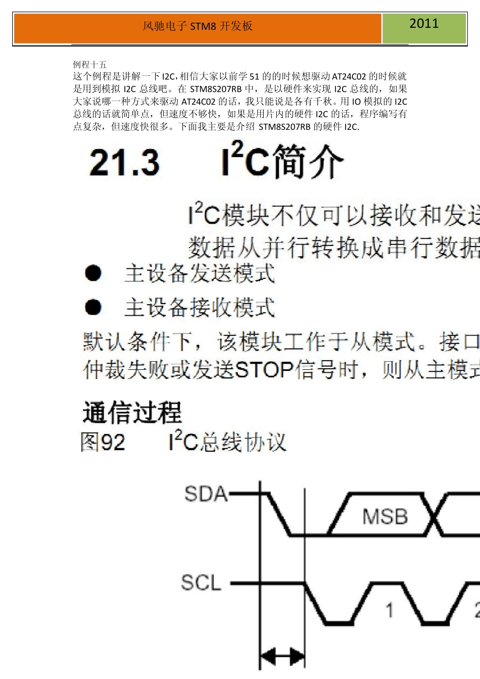 单片机stm8与I2C_第1页