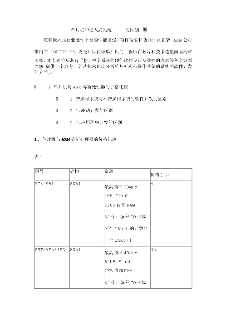 单片机和嵌入式系统linux的区别(转自21IC电子网)_第1页