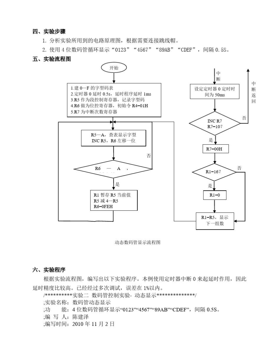 单片机实验3数码管控制实验动态显示_第2页