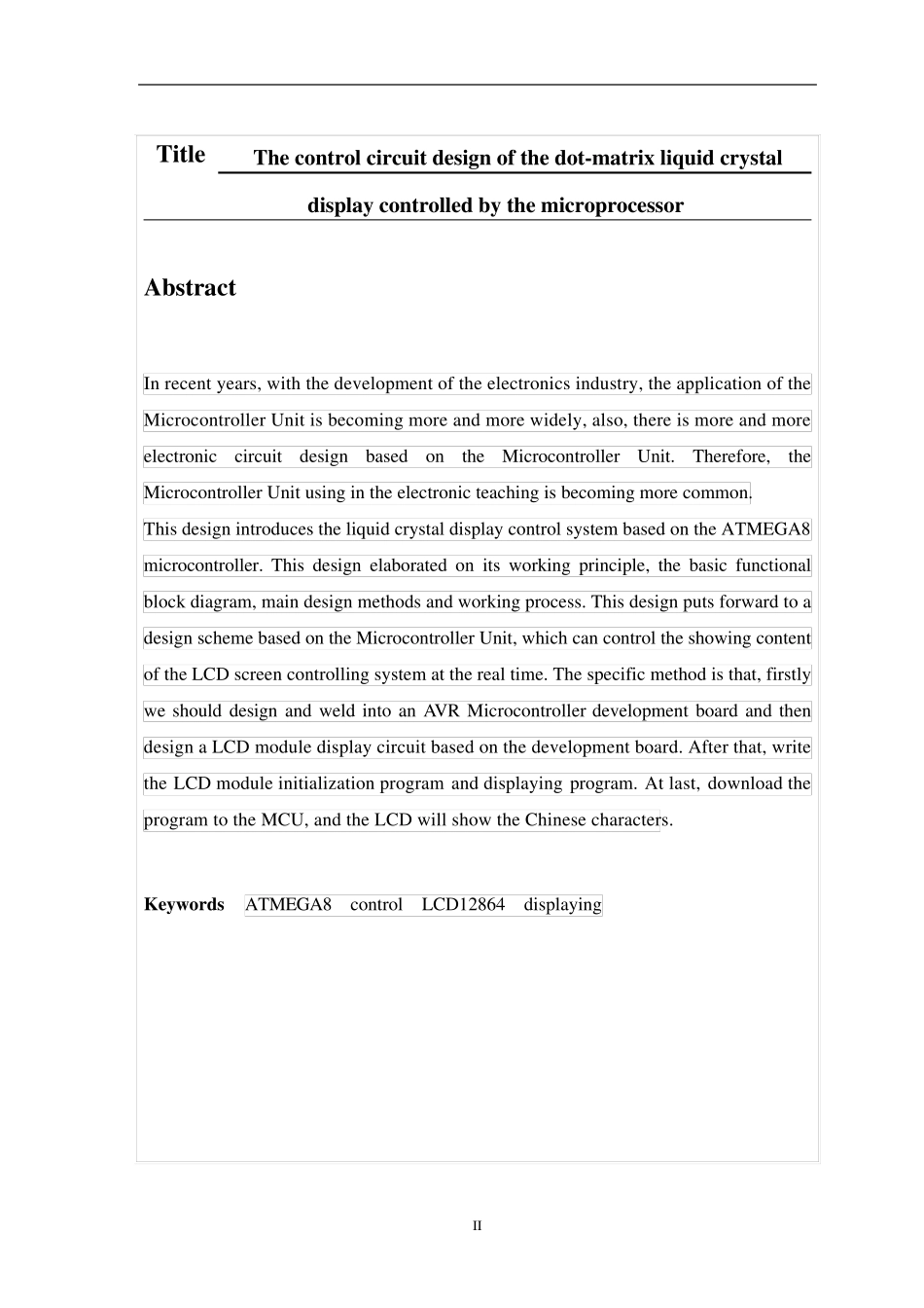 单片机控制的LCD汉字显示电路设计(独家)_第3页