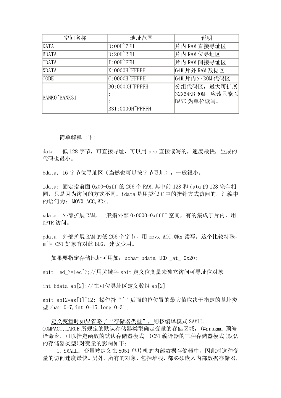 单片机数据存储类型和申明方法_第2页