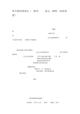 单片机时钟设计(C程序,LED显示,闹铃,时间设置)