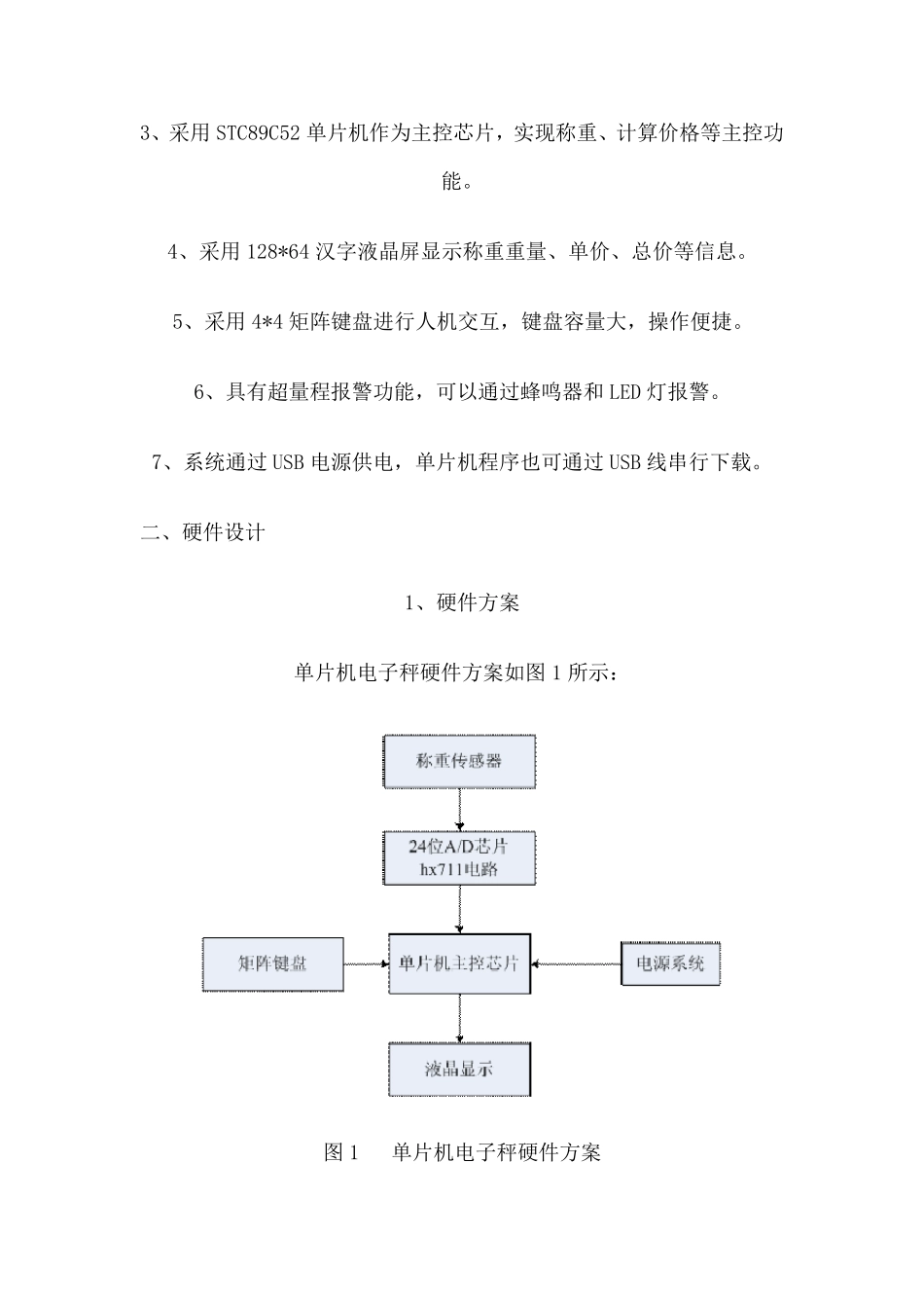 单片机电子秤设计报告_第2页