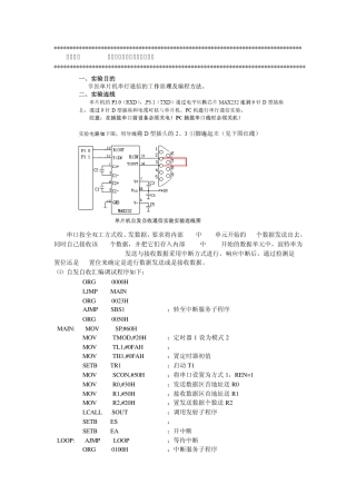 单片机自发自收串口通信实验