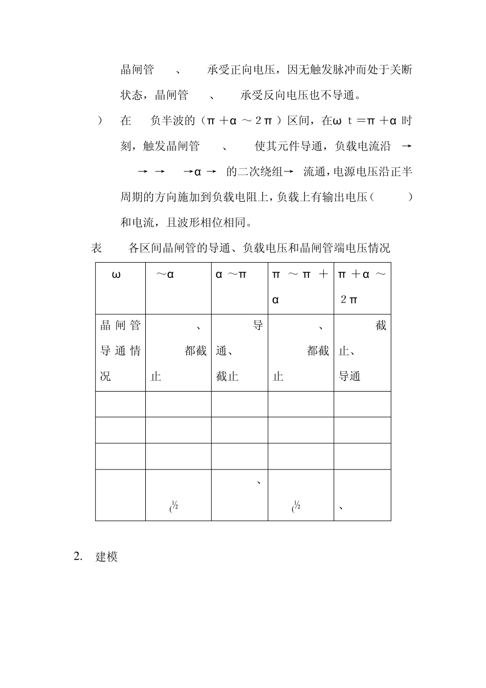 单相桥式全控整流电路MATLAB仿真实验报告(上)~4EDA1_第2页