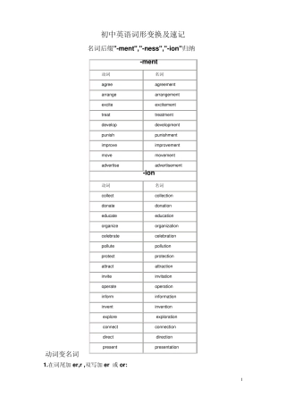 单词变形及记忆