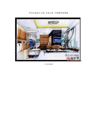单身公寓设计方案方案平面图带效果图