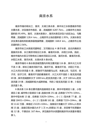 南京市水系现状