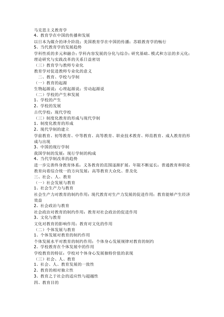 南京师范大学333教育学综合考试大纲_第2页