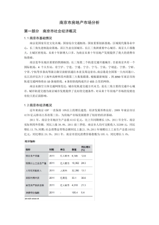 南京房地产市场分析