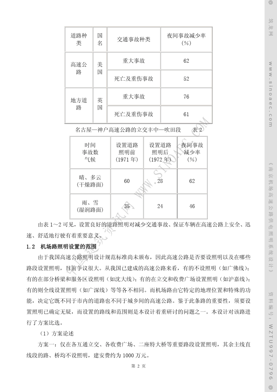 南京机场高速公路照明设计_第2页