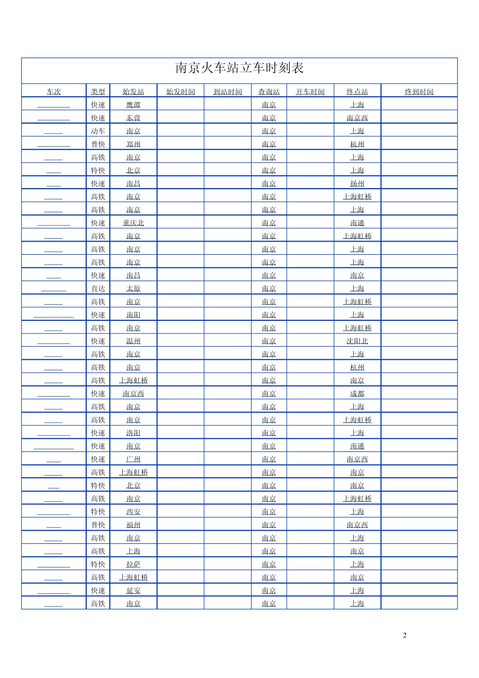 南京火车站立车时刻表_第2页