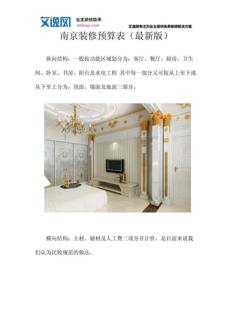 南京装修预算表_第1页