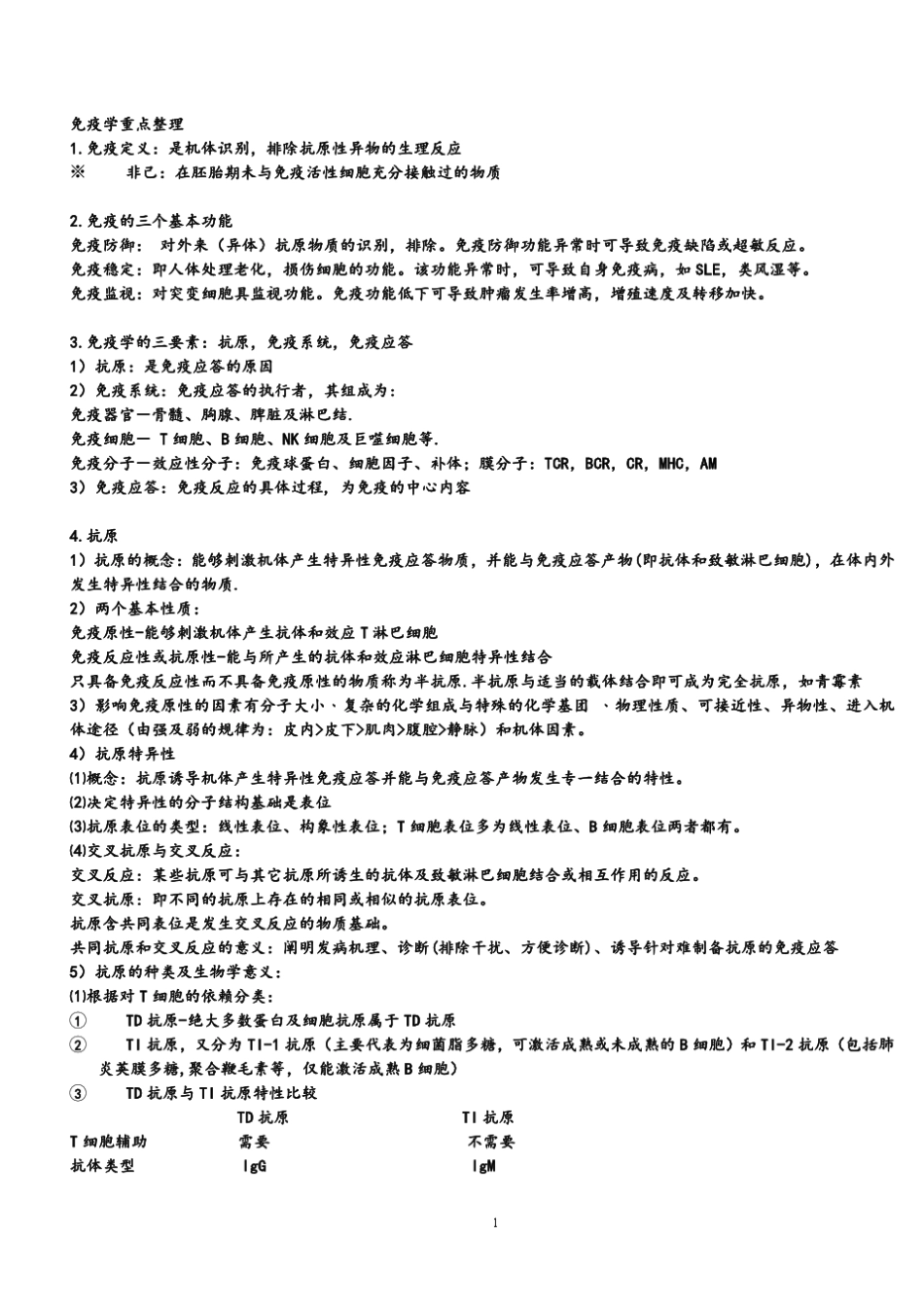 南方医科大学免疫学重点整理_第1页