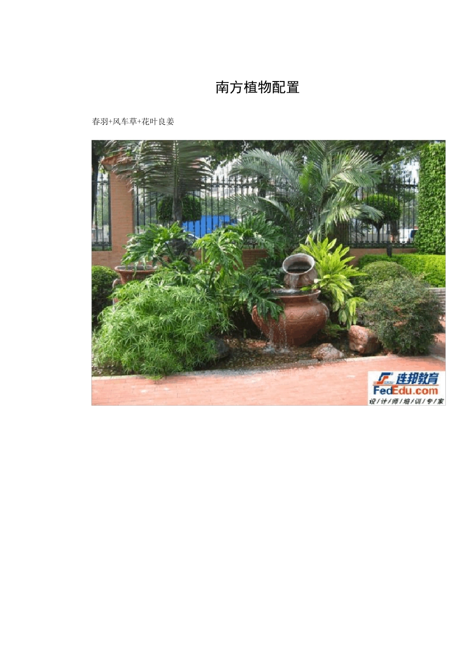 南方植物配置实例_第1页