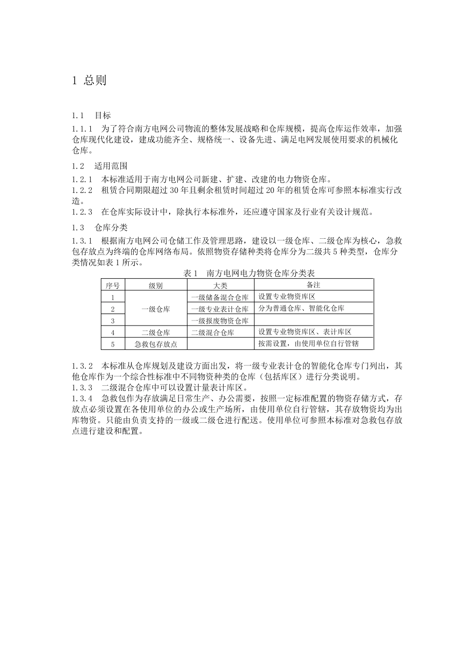 南方电网公司仓库建设和配置标准(建设要点)_第2页