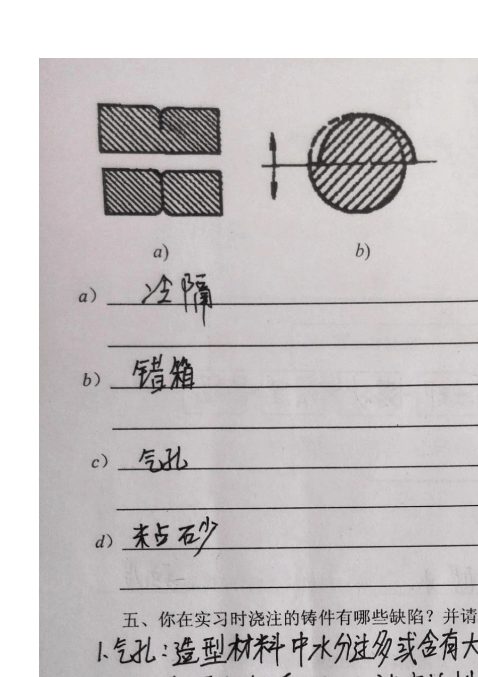 南昌大学工程训练2014年实习报告答案(非机械类)_第3页