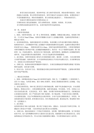 南美白对虾病害总结