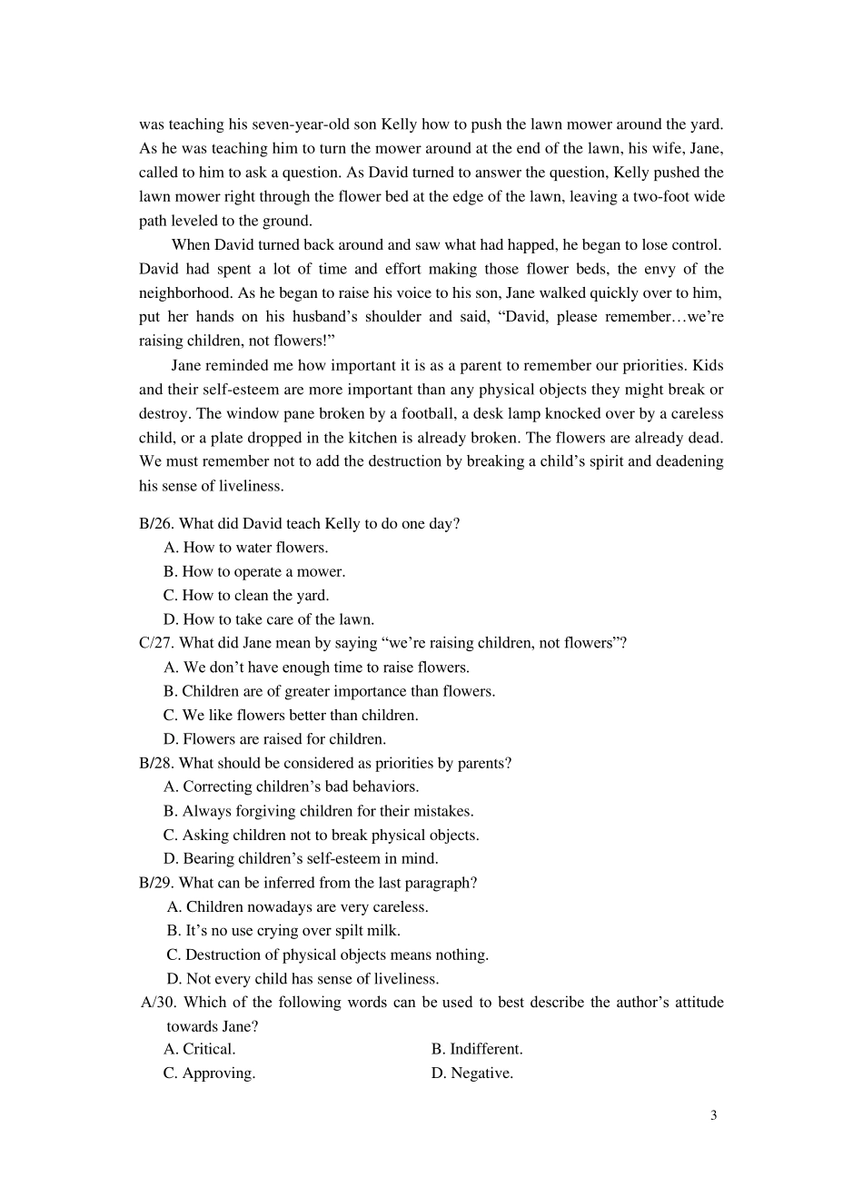 南艺学位英语预测题_第3页