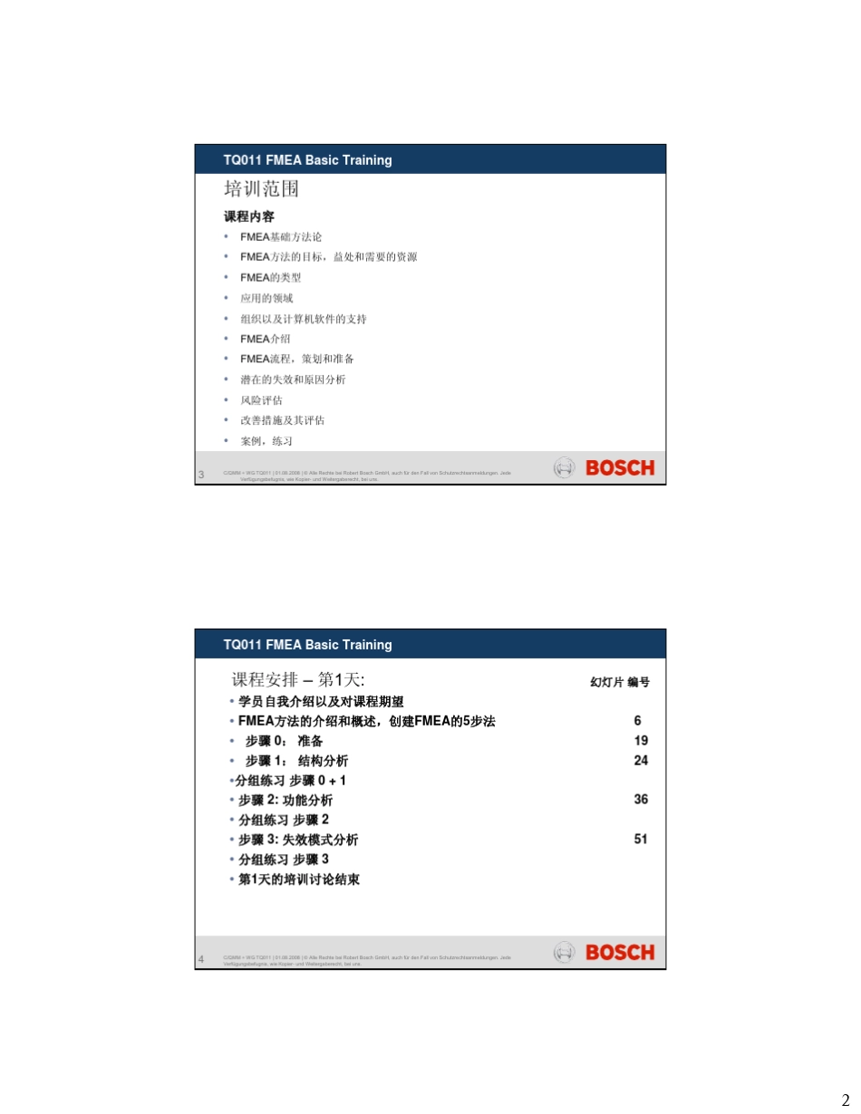 博世FMEA基础知识培训失效模式以及影响分析_第2页