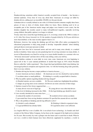 博士英语阅读理解